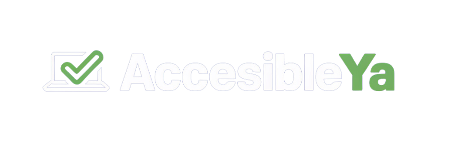 logo de Accesible Ya, representado por un laptop con una marca de verificación verde junto a las palabras Accesible Ya